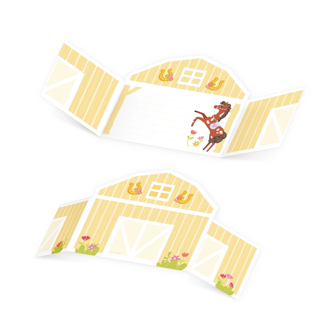 Lovas partymeghívók – 6 darabos készlet