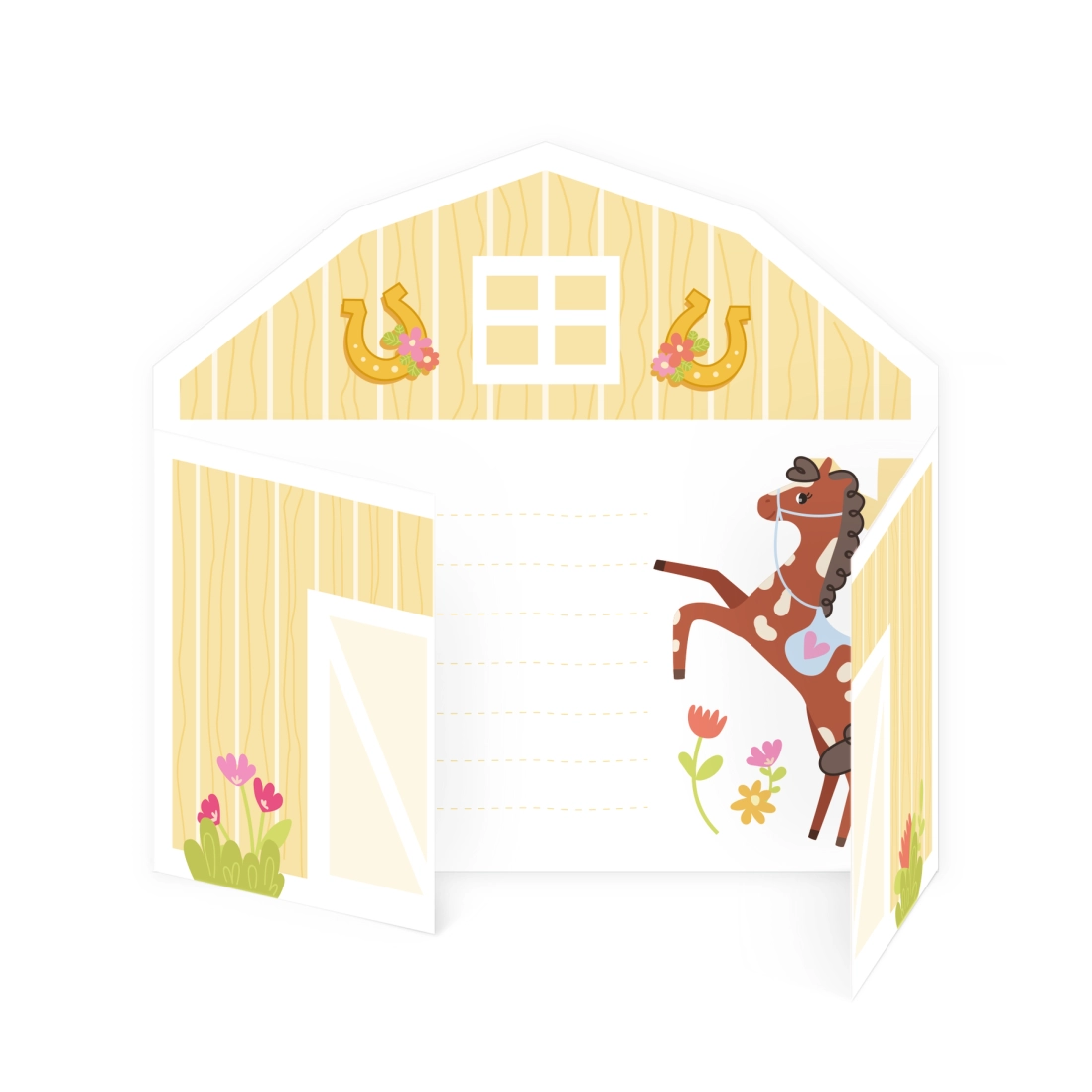 Lovas partymeghívók – 6 darabos készlet