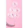 Baloane transparente cu stele argintii, 30 cm, 6 buc.