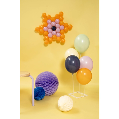 Suport transparent din plastic pentru baloane, cu bază modulară, 8 suporturi