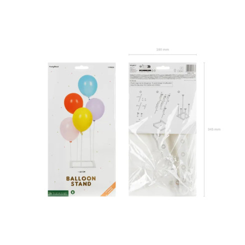 Prozoren plastičen stojalo za balone z modularno osnovo, 8 nosilcev