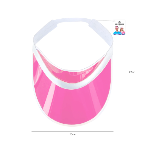 Prozoren rožnat senčnik za sonce za poletno zabavo