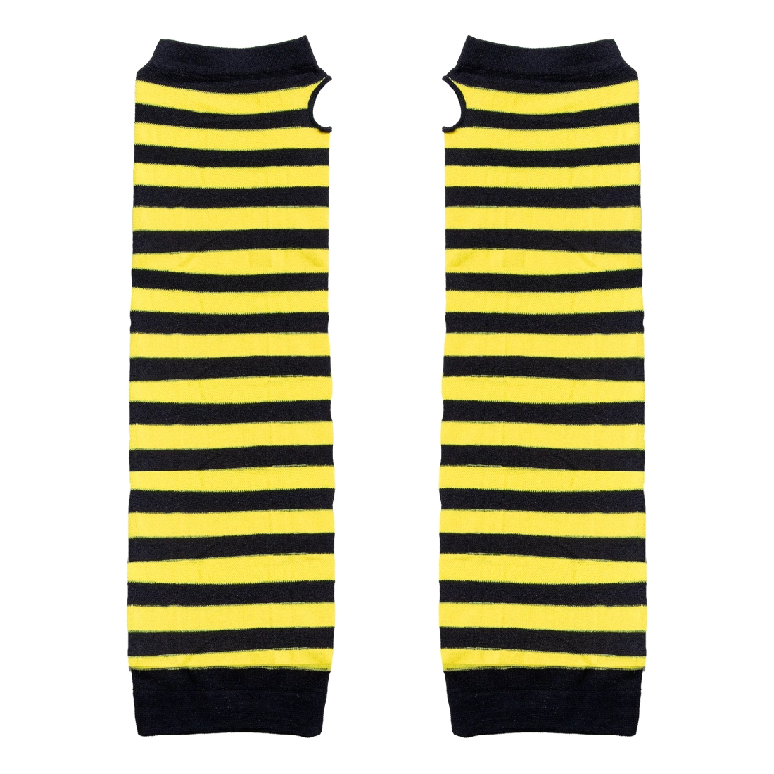Žuto-crne prugaste bezprstne rukavice za party