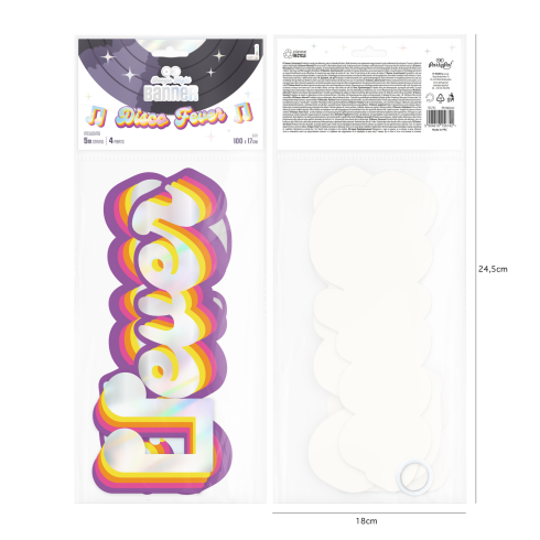Retro Disco Banner 100x17 cm Retro Disco Banner 100x17 cm