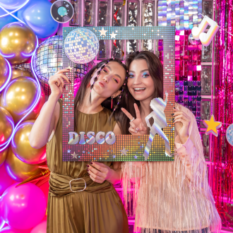 Retro Disco DIY fotoramek – kreativna dekoracija za fotografije