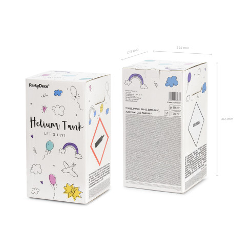 Roza jeklenka s helijem za 30 balonov, 0,20 m³ – zabavno pakiranje
