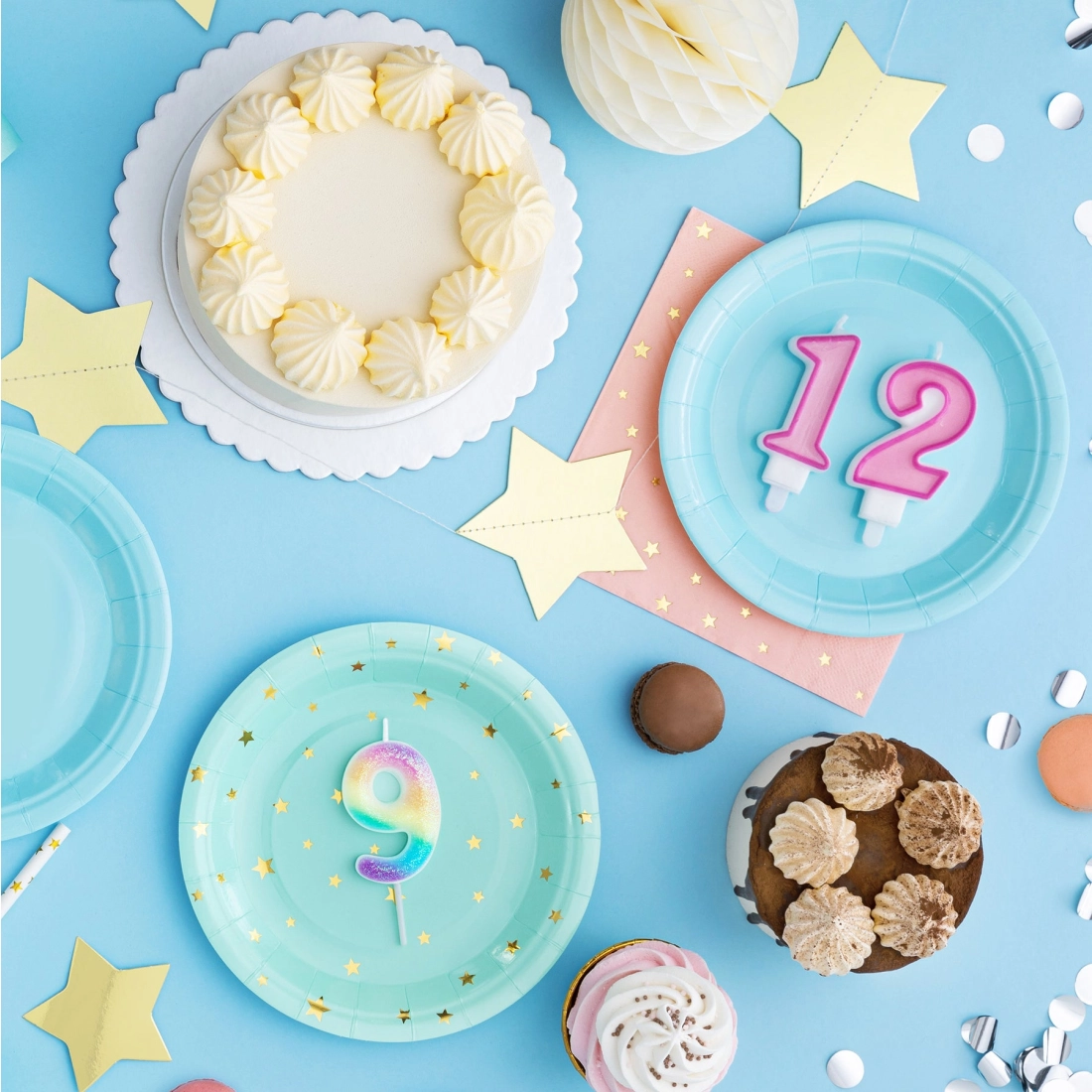 Lumânare roz aniversară cifră 1 cu contur – decorațiune pentru tort