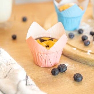 Rožnati koščki za mafine 20 kos