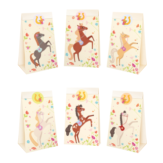 Vrečke za sladkarije z motivom konjev – paket 6 kosov