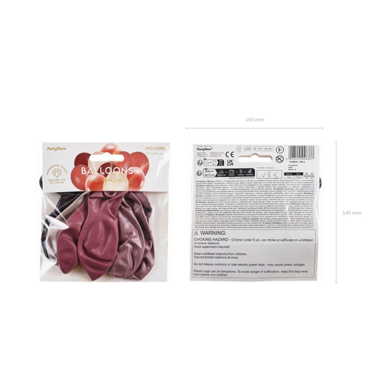 Set lateks balona 27–30 cm, mješavina ružičastih i krem, 10 kom.