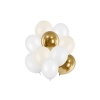 Arany-Fehér Latex Lufi Szett, 27-30 cm, 10 db
