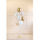Arany-Fehér Latex Lufi Szett, 27-30 cm, 10 db