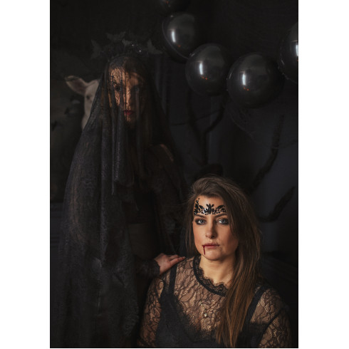 Samolepilni črni kamenčki za obraz, 14,5 × 5,5 cm – festivalska dekoracija