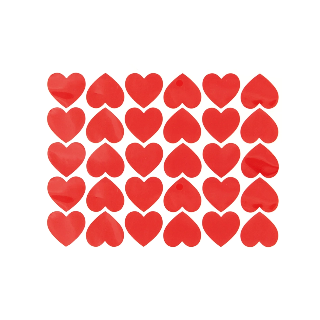 Inimioare autoadezive roșii, decorațiune, 30 buc.