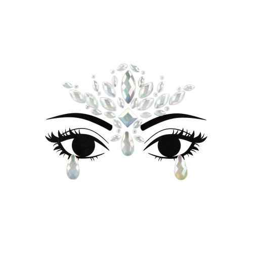 Öntapadós, sötétben világító arckövek, 9,5×8,5 cm – fesztivál szett