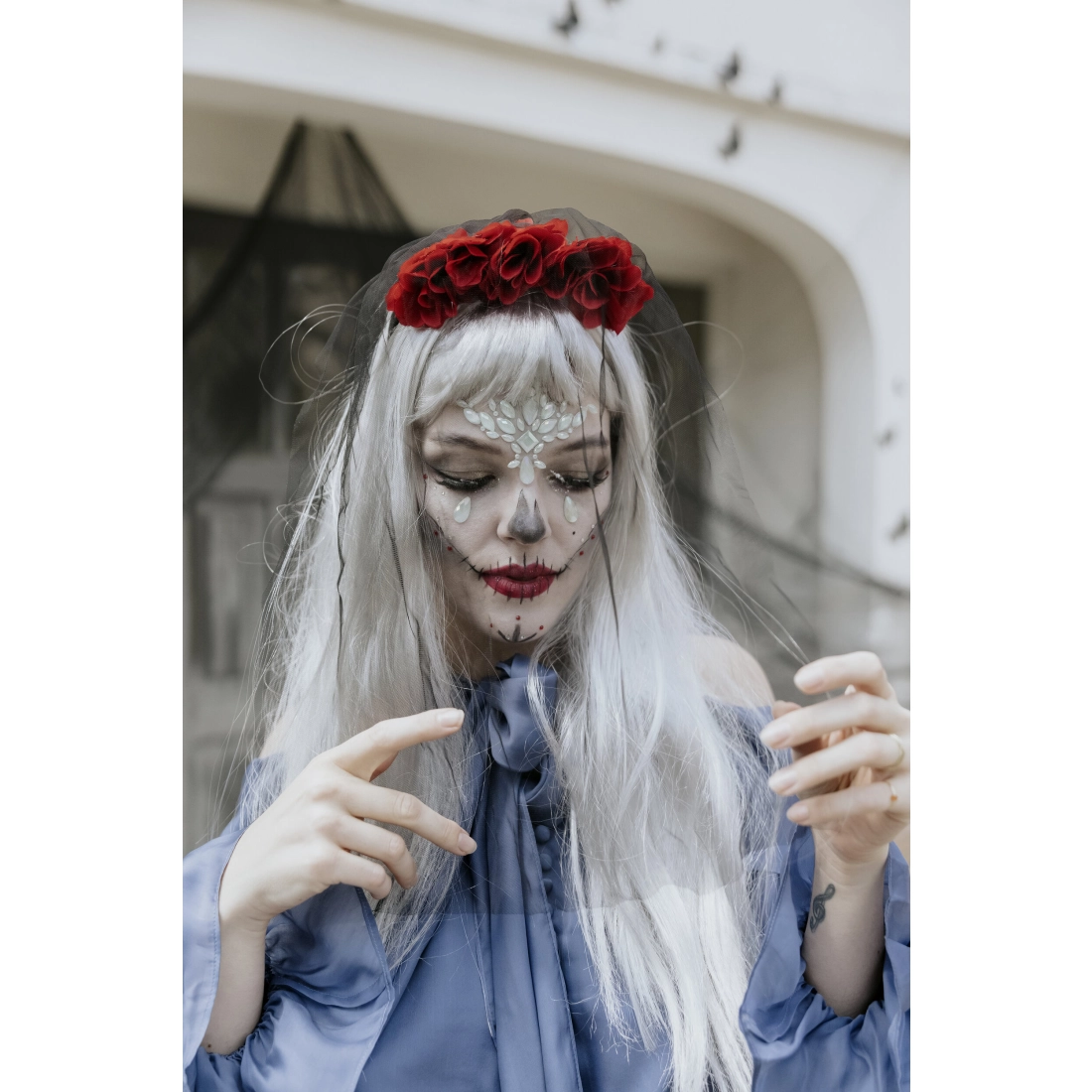 Pietre autocolante pentru față, fosforescente, 9,5x8,5 cm – set pentru festivaluri