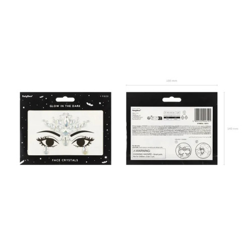 Samolepilni obrazni kamni, ki svetijo v temi, 9,5 × 8,5 cm – festivalski set