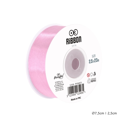 Panglică decorativă din satin, mov deschis, 2,5x2300 cm