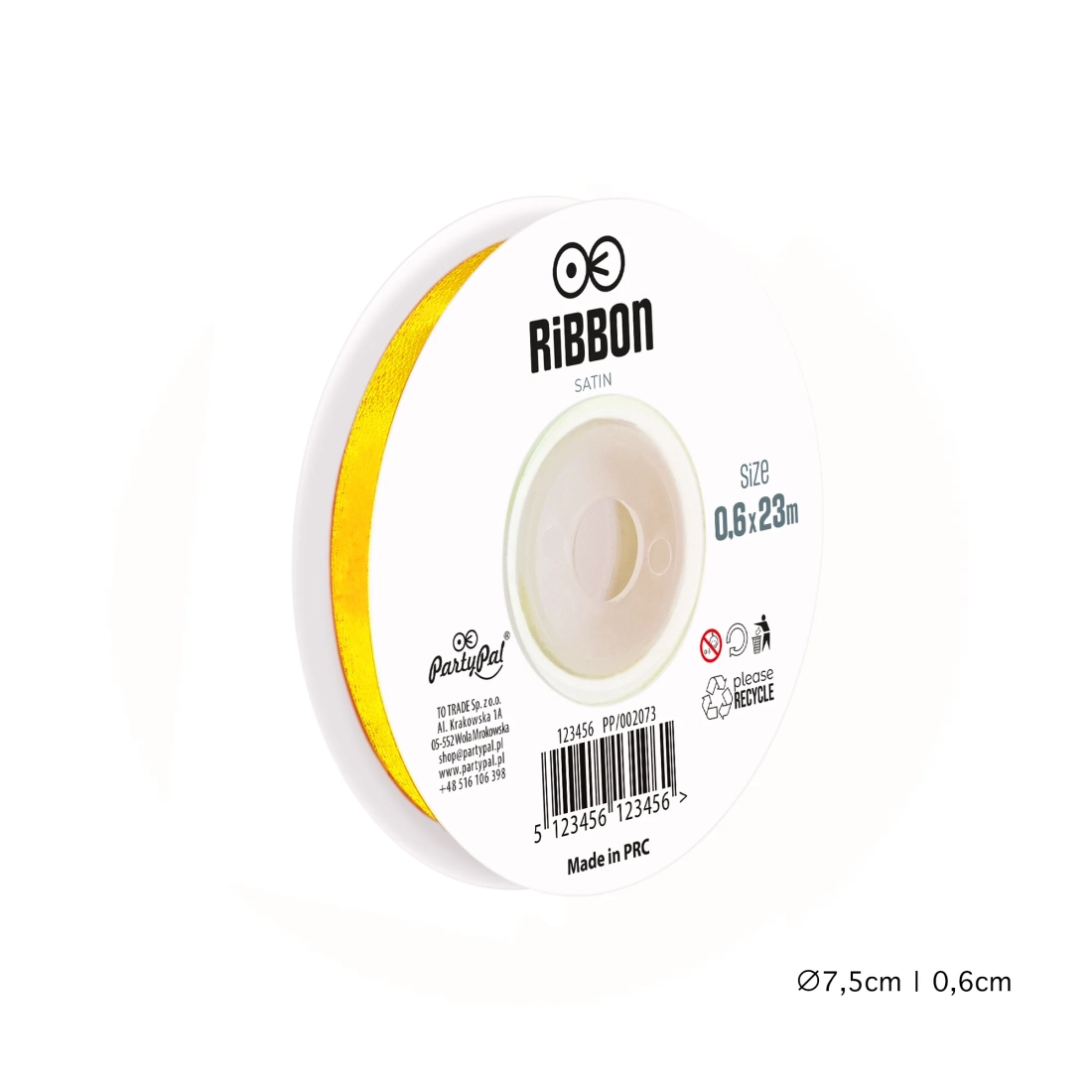 Saténová dekoratívna stuha miodová 0,6 cm na výzdobu 23 m