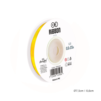 Saténová dekoratívna stuha miodová 0,6 cm na výzdobu 23 m