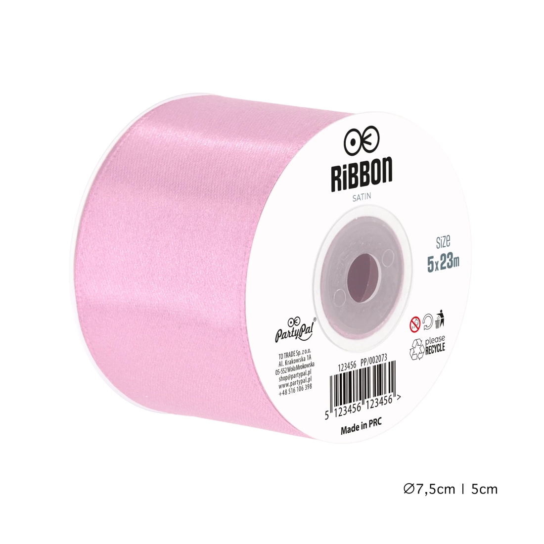 Saténová dekoratívna stuha na párty 5x2300 cm svetlofialová