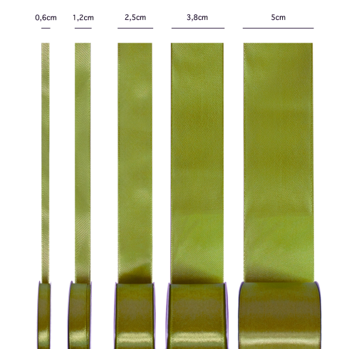 Zöld szatén dekorációs szalag 5×2300 cm