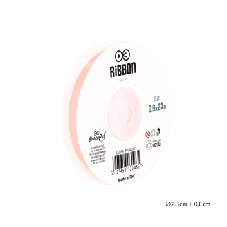 Saténová stuha na balóny a dekorácie pudrovo ružová 23 m