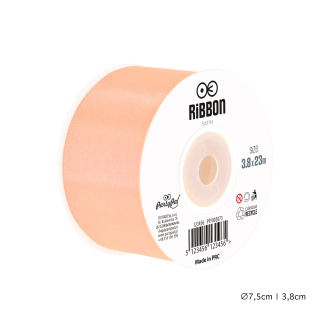 Saténová stuha na dekorácie lososová 3,8 cm