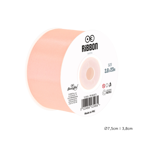 Saténová stuha na dekorácie pudrovo ružová 3,8 cm