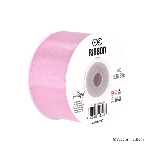 Világoslila szatén díszszalag 3,8 cm x 23 m