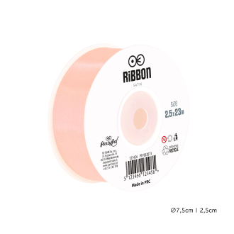 Saténová stuha na party dekorácie pudrovo ružová 2,5 cm x 23 m