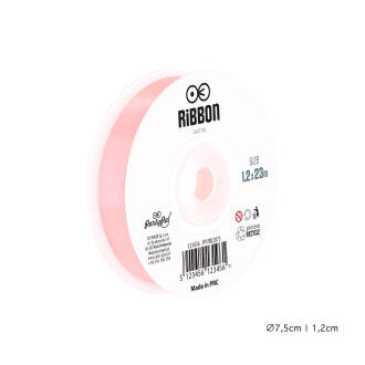 Saténová stuha na party dekorácie svetloružová 1,2 cm