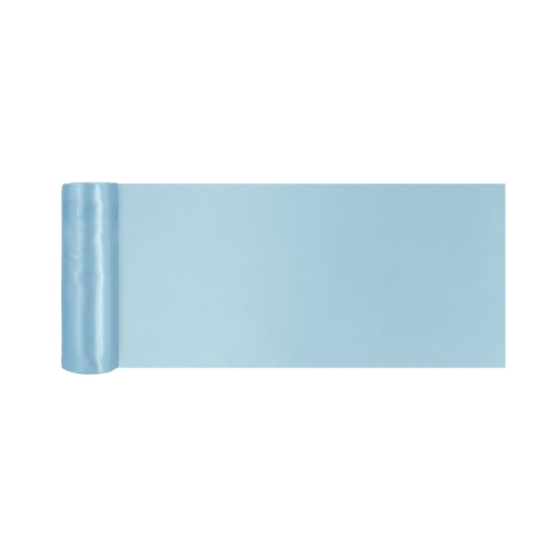 Világoskék szatén dekorációs szalag 16x900 cm