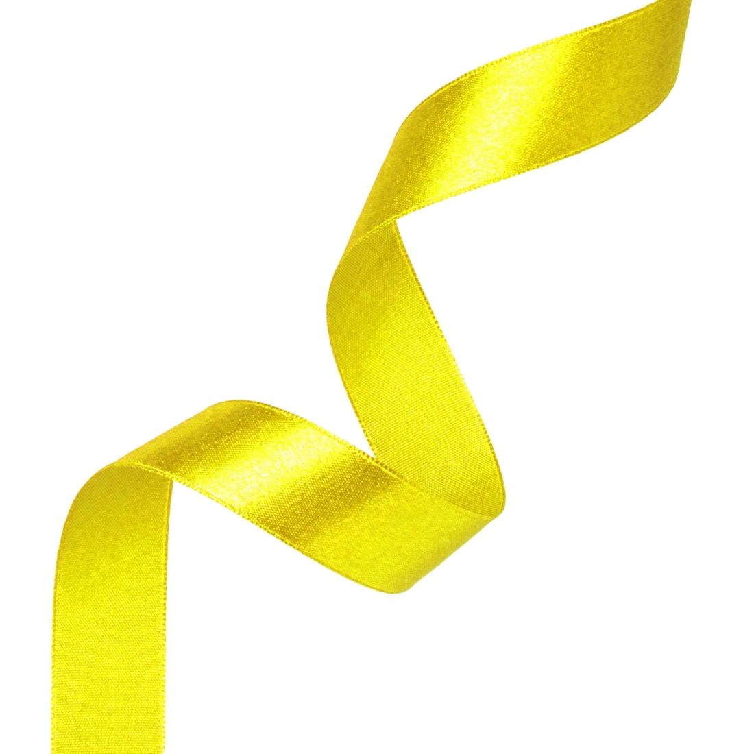 Rumena satenasta trakova 1,2×2300 cm za dekoracije