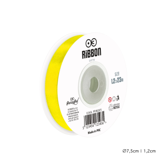 Saténová stuha žltá 1,2x2300 cm na dekorácie