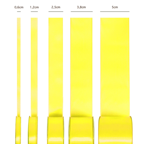 Saténová stuha žltá 1,2x2300 cm na dekorácie