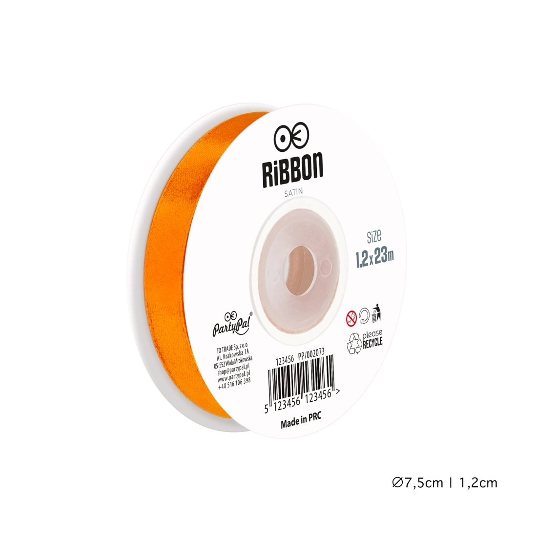 Saten vrpca neon narančasta 1,2x2300 cm za dekoracije