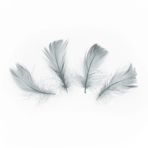 Szürke dísztollak 5–8 cm, 50 db party dekorációhoz