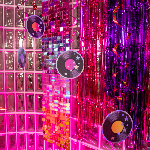 Retro Disco spirálok – 6 db dekoráció Retro Disco spirálok – 6 db dekoráció