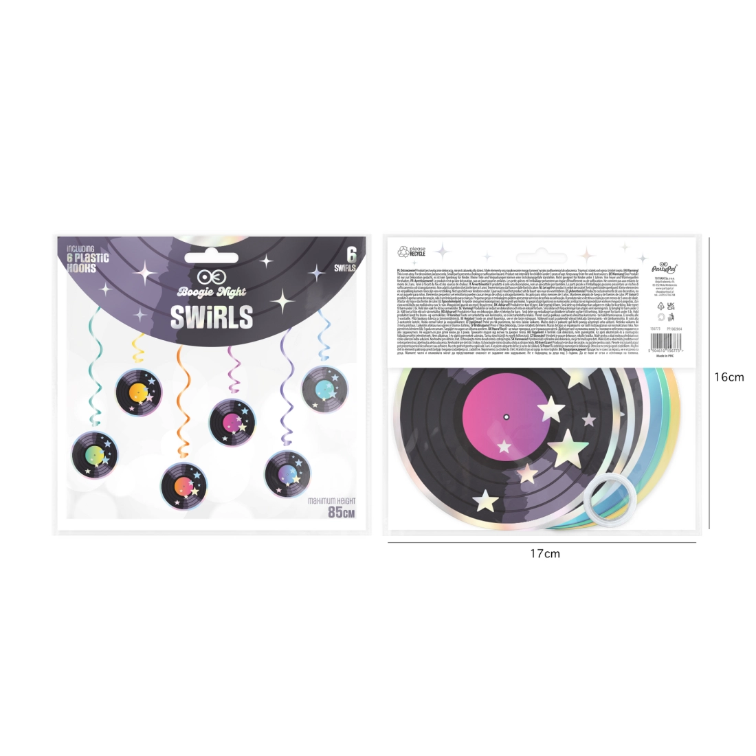 Retro Disco spirálok – 6 db dekoráció