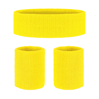 Športový neon žltý potítkový set na párty