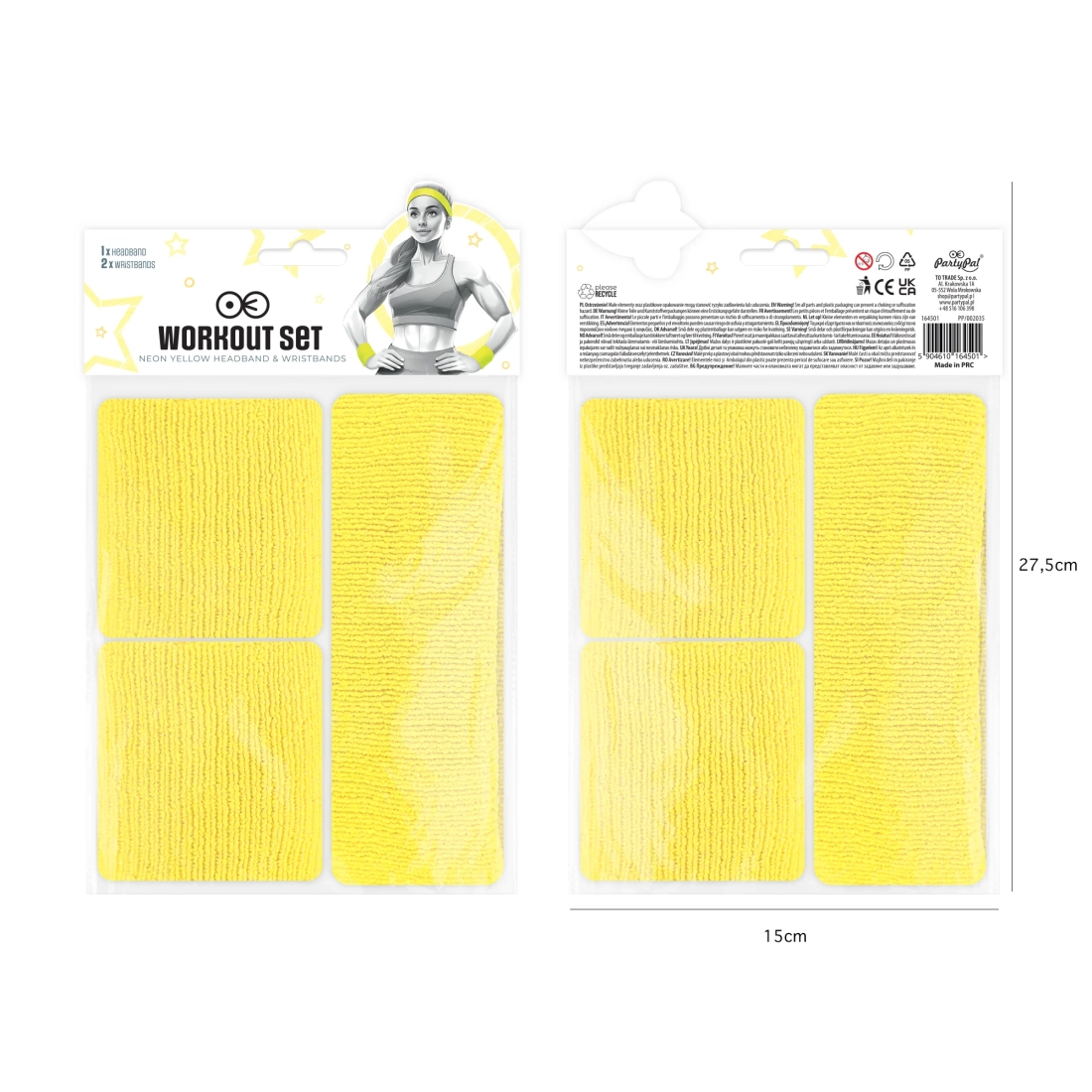 Sportski neonsko žuti set znojnica za party