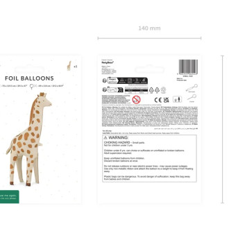 Stojaca fóliová balónová žirafa 49×114 cm