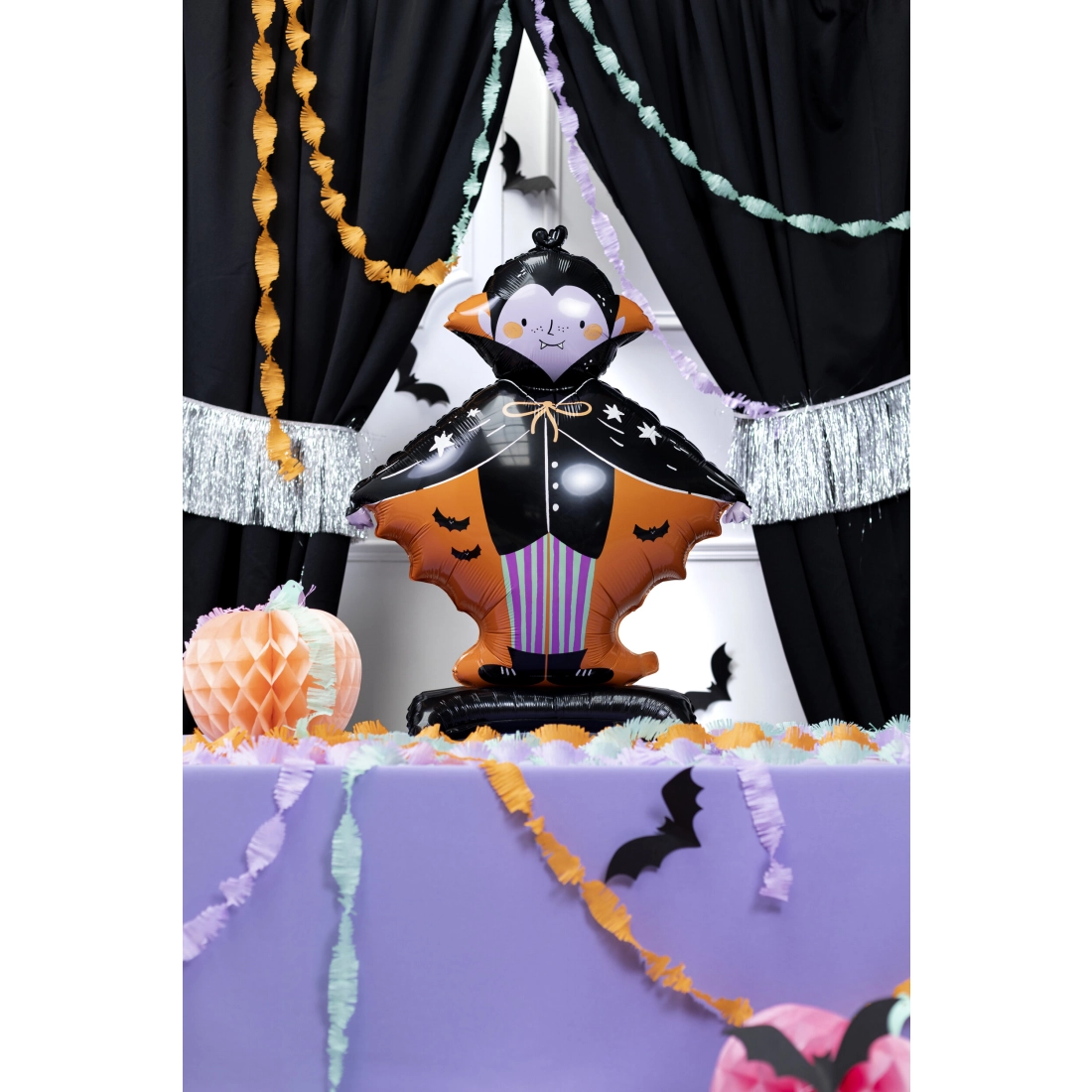 Álló fólia lufi Dracula 64x81 cm – halloweeni dekoráció