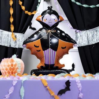Stoječi folijski balon Drakula 64 × 81 cm – halloweenska dekoracija