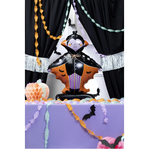 Stoječi folijski balon Drakula 64 × 81 cm – halloweenska dekoracija