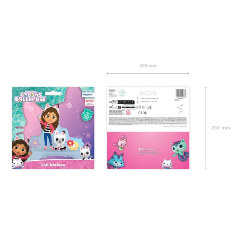 Gabby’s Dollhouse álló fólia lufi 92x90 cm, színes