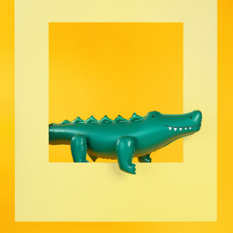 Stojeći folijski balon krokodil tamnozeleni