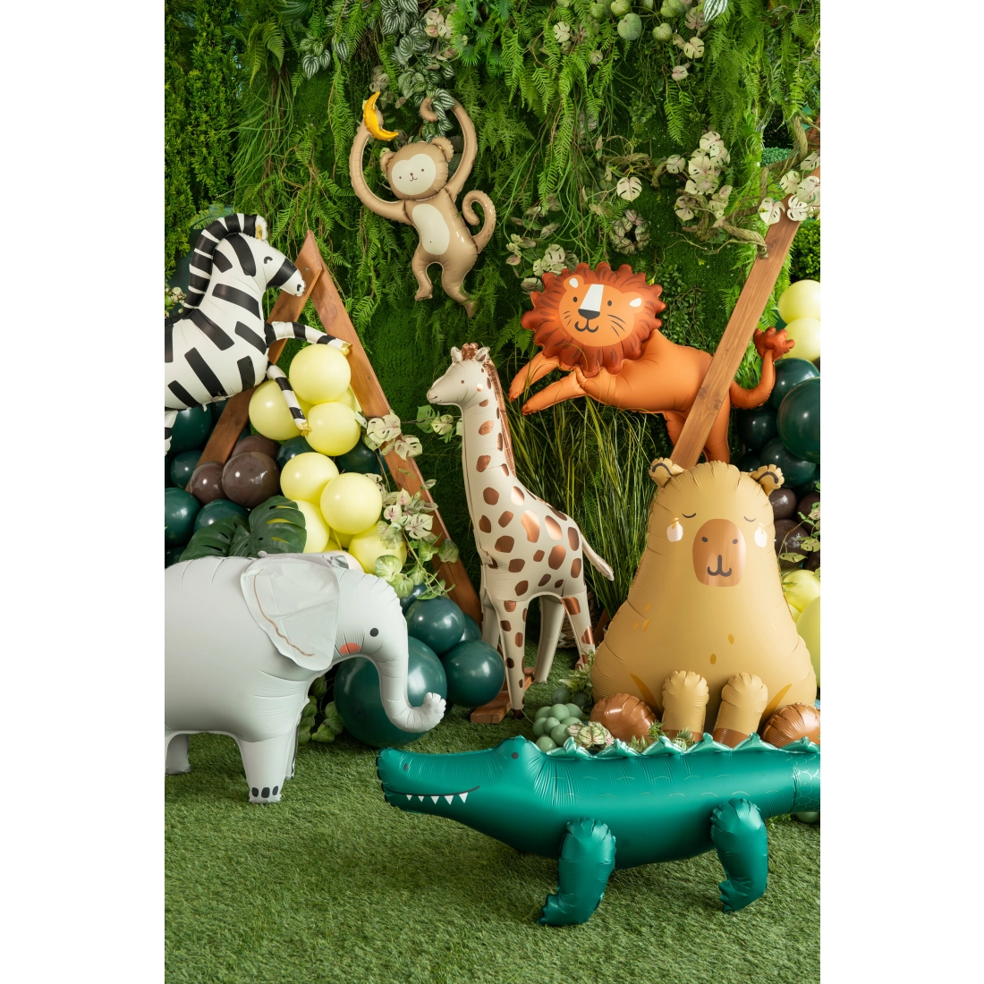 Stoječi folijski balon slon, mešane barve