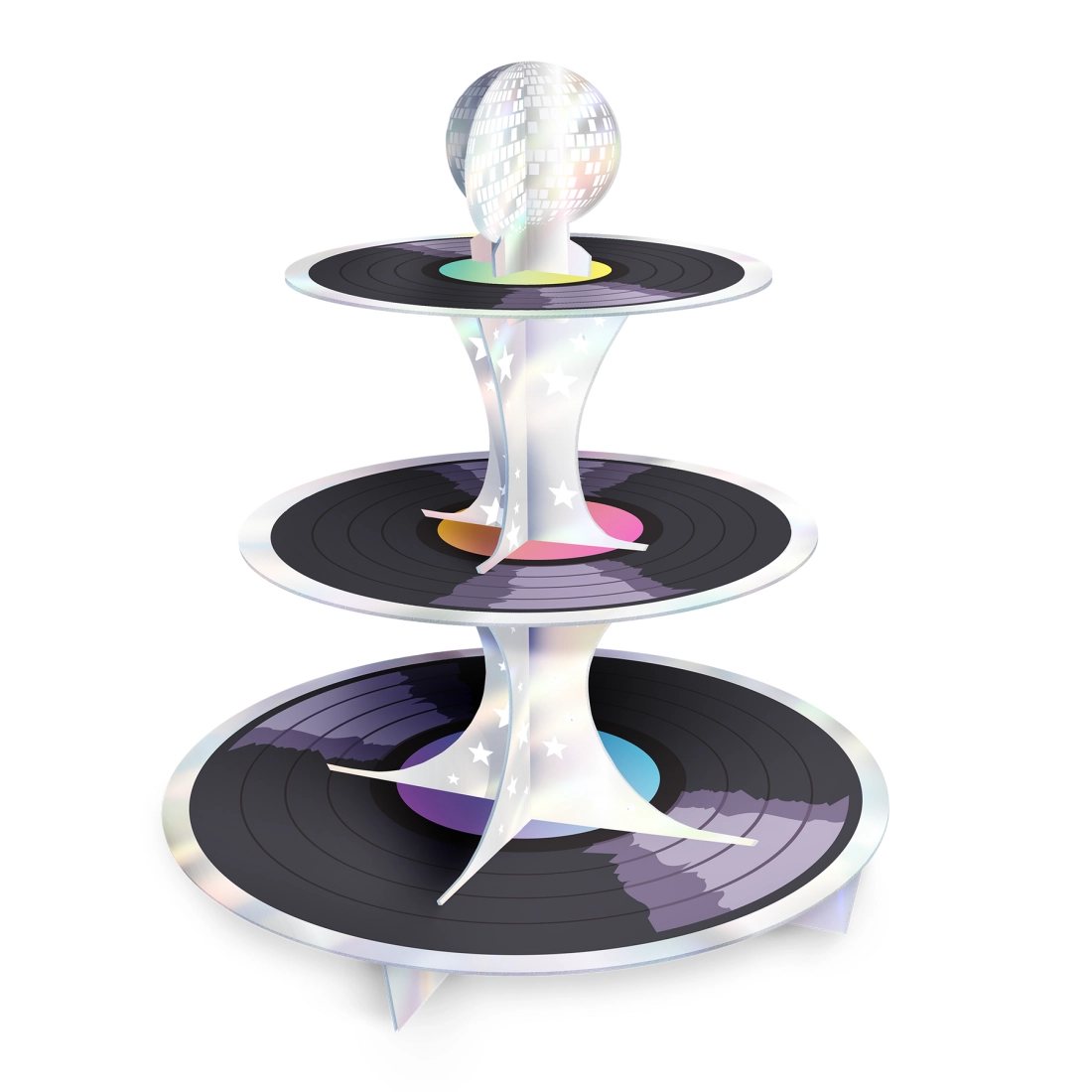Retro Disco tortaállvány, 34×39 cm, DIY